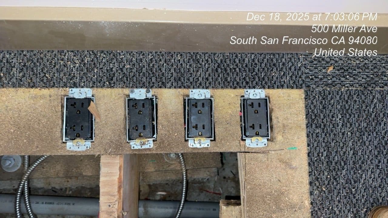 Gallery photos for New 120V 20A Outlets Installed for Festive Events in South San Francisco: Image #1