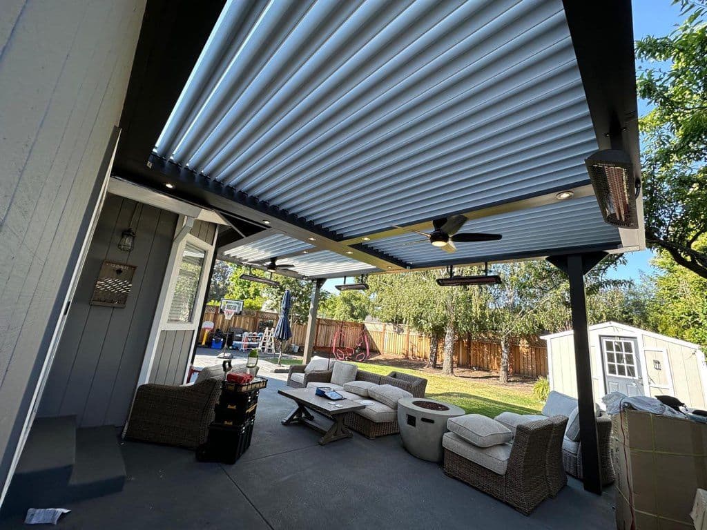 Gallery photos for Cozy Backyard Lighting and Comfort in San Mateo: Image #2